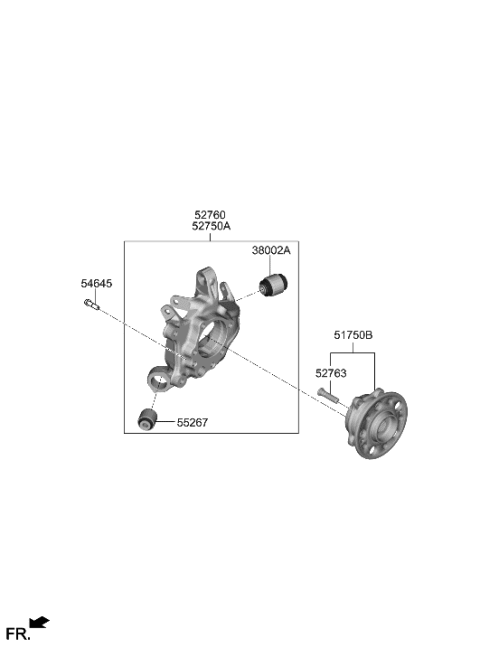 2022 Hyundai Genesis G70 Bush Diagram for 55278-J5000