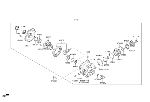 2023 Hyundai Genesis G70 Transfer Assy Diagram 3