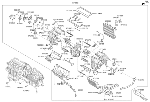 2023 Hyundai Genesis G70 Heater System-Heater & Blower Diagram 1