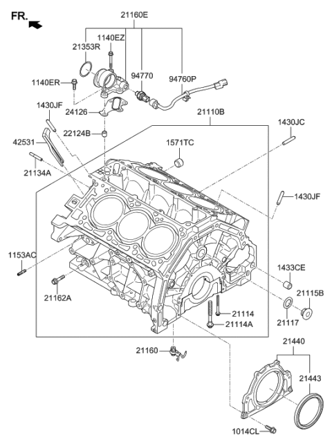 2023 Hyundai Genesis G70 Cylinder Block Diagram 2