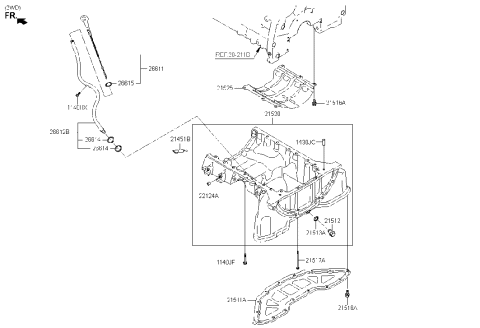 2022 Hyundai Genesis G70 Belt Cover & Oil Pan Diagram 2