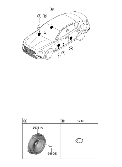 2023 Hyundai Genesis G70 Speaker Diagram 1