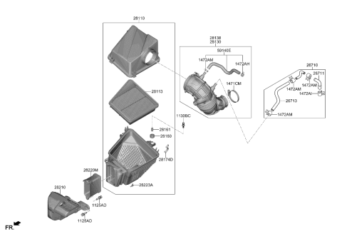 2022 Hyundai Genesis G70 Air Cleaner Diagram 1