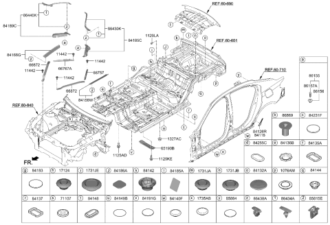 2023 Hyundai Genesis G70 Bolt-Washer Assembly Diagram for 11281-08201