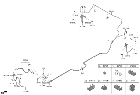 2023 Hyundai Genesis G70 Brake Fluid Line Diagram 2