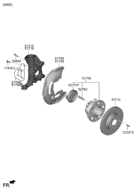 2022 Hyundai Genesis G70 Front Axle Diagram 1