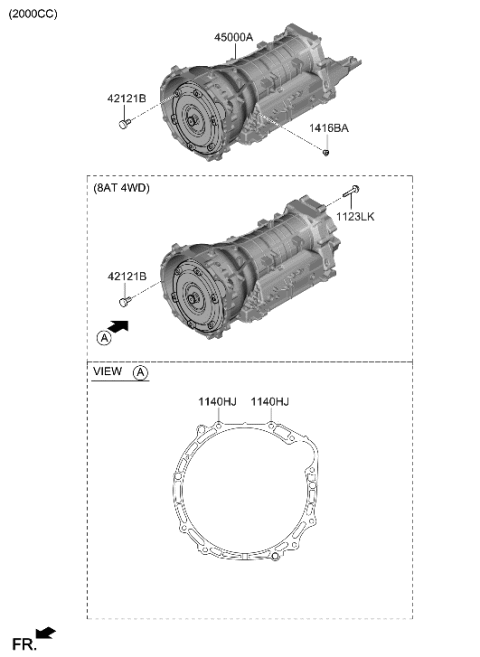 2022 Hyundai Genesis G70 Transaxle Assy-Auto Diagram 1