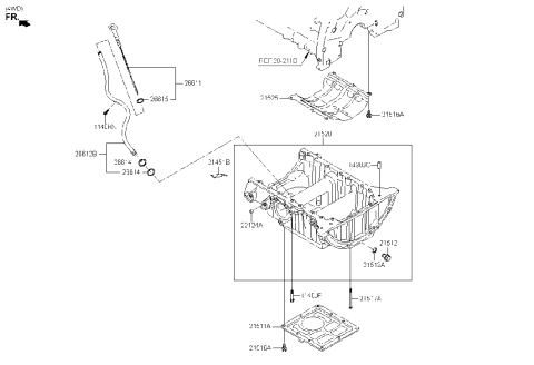 2023 Hyundai Genesis G70 Belt Cover & Oil Pan Diagram 3