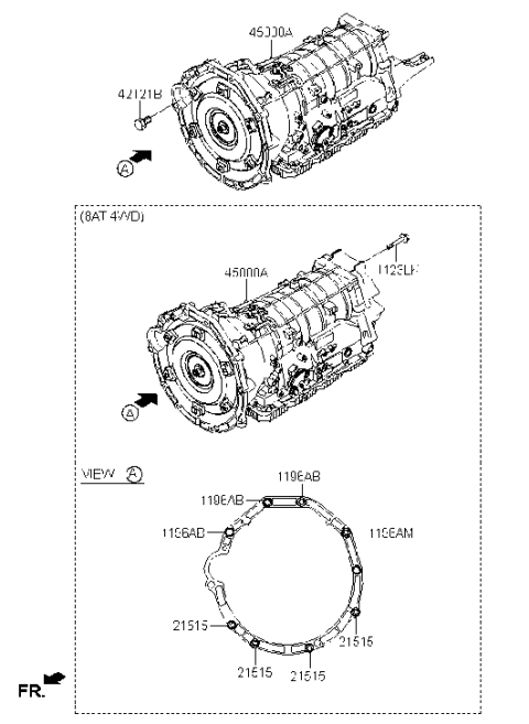 2022 Hyundai Genesis G70 Transaxle Assy-Auto Diagram 3