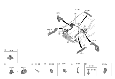 2023 Hyundai Genesis G70 Front Wiring Diagram 1