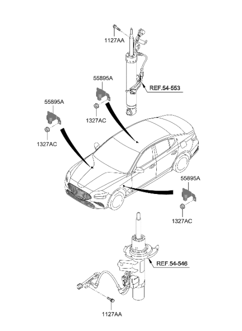 2023 Hyundai Genesis G70 Air Suspension Diagram
