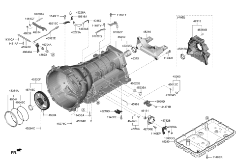 2023 Hyundai Genesis G70 Auto Transmission Case Diagram 2
