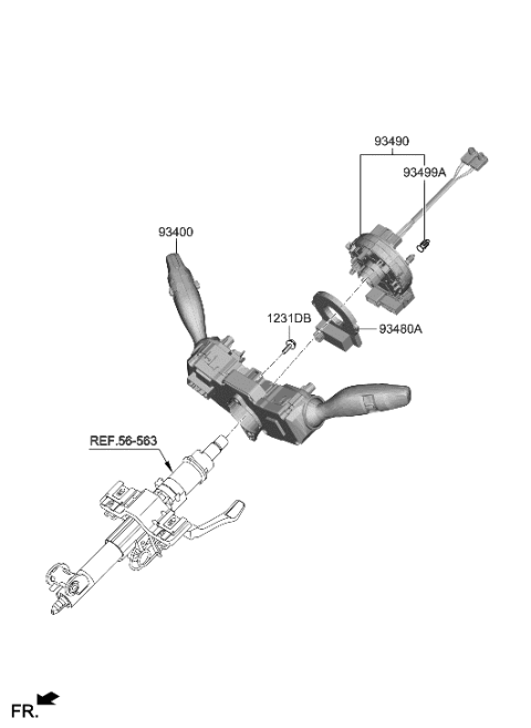 2022 Hyundai Genesis G70 Multifunction Switch Diagram