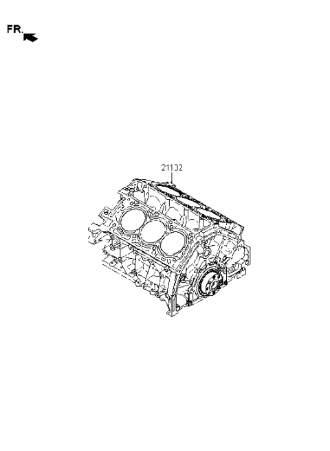 2023 Hyundai Genesis G70 Short Engine Assy Diagram 2