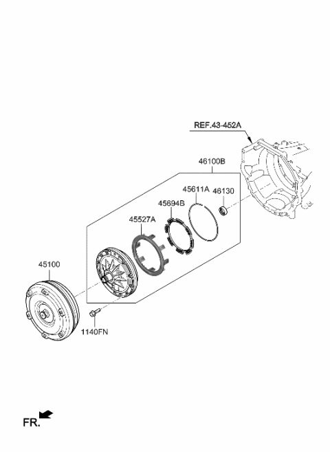 2023 Hyundai Genesis G70 Oil Pump & TQ/Conv-Auto Diagram 1