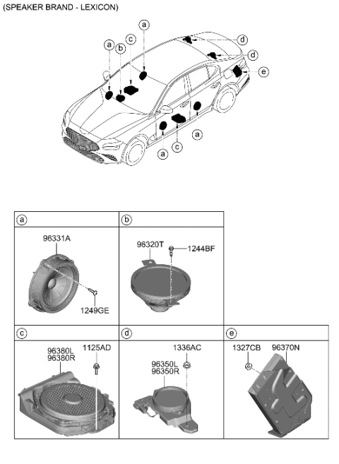 2022 Hyundai Genesis G70 Speaker Diagram 2