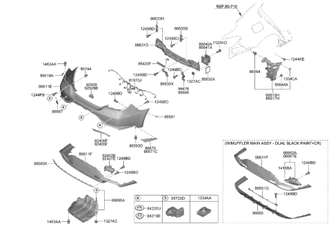 2022 Hyundai Genesis G70 Nut-Washer Assembly Diagram for 13270-08007-B