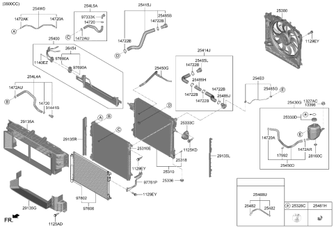 2022 Hyundai Genesis GV80 Engine Cooling System Diagram 2