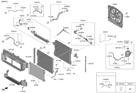 2022 Hyundai Genesis GV80 Connector Diagram for 25485-C1500