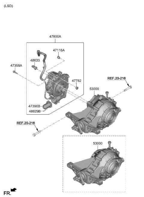 2022 Hyundai Genesis GV80 Rear Differential Diagram 3