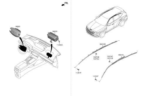 2022 Hyundai Genesis GV80 Air Bag System Diagram