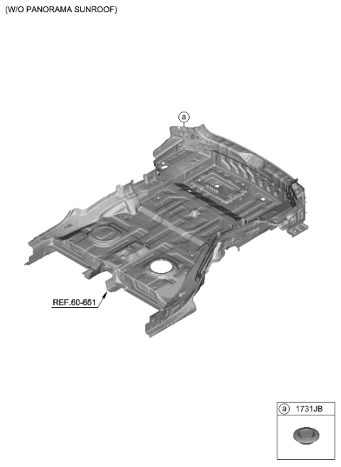 2022 Hyundai Genesis GV80 Sunroof Diagram 2