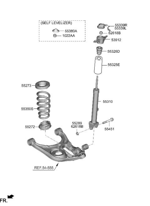 2023 Hyundai Genesis GV80 Rear Spring & Strut Diagram