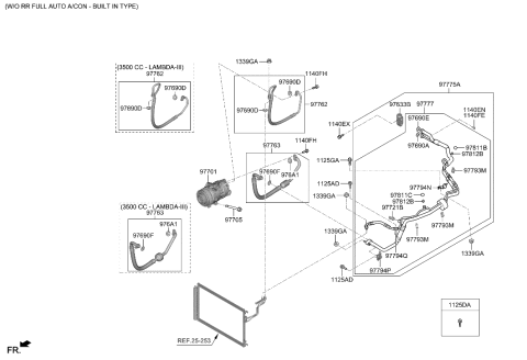 2023 Hyundai Genesis GV80 Air conditioning System-Cooler Line Diagram 2