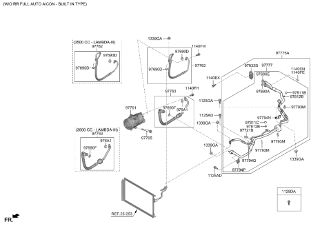 2021 Hyundai Genesis GV80 Air conditioning System-Cooler Line Diagram 2