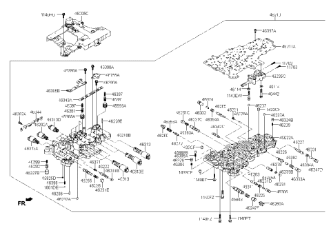 2021 Hyundai Genesis GV80 Transmission Valve Body Diagram 1