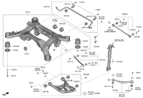 2021 Hyundai Genesis GV80 Rear Suspension Control Arm Diagram