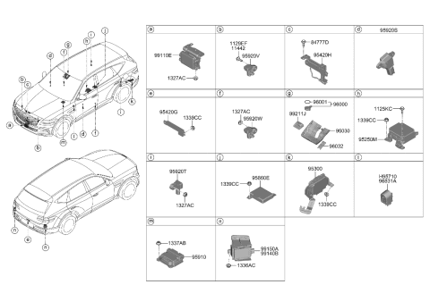 2011 Hyundai Azera Nut-Flange Paint Clear Diagram for 13366-06001