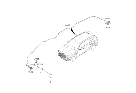 2023 Hyundai Genesis GV80 Antenna Diagram