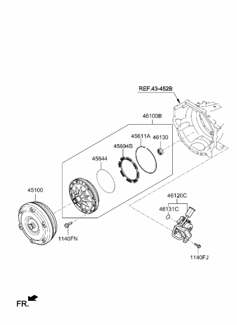 2023 Hyundai Genesis GV80 Oil Pump & TQ/Conv-Auto Diagram 2