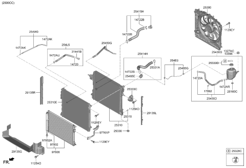 2021 Hyundai Genesis GV80 Engine Cooling System Diagram 1