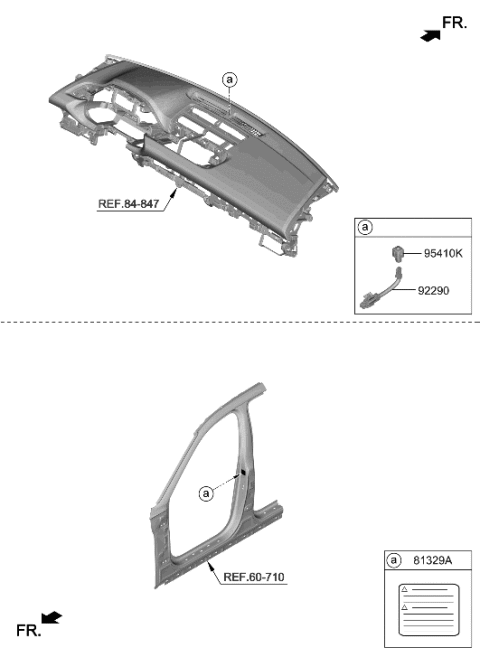 2022 Hyundai Genesis GV80 Front Door Locking Diagram 2