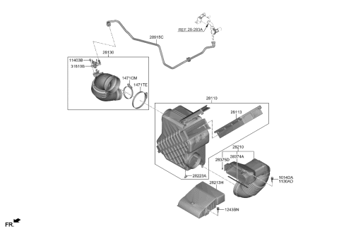 2022 Hyundai Genesis GV80 Screw-Tapping Diagram for 12431-04167-B
