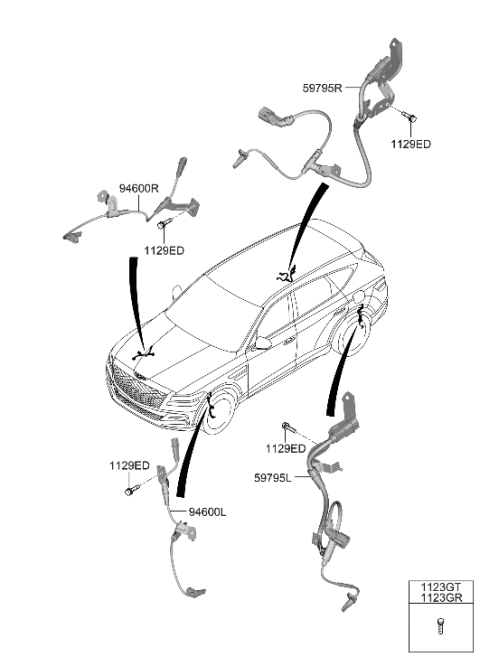 2021 Hyundai Genesis GV80 Hydraulic Module Diagram