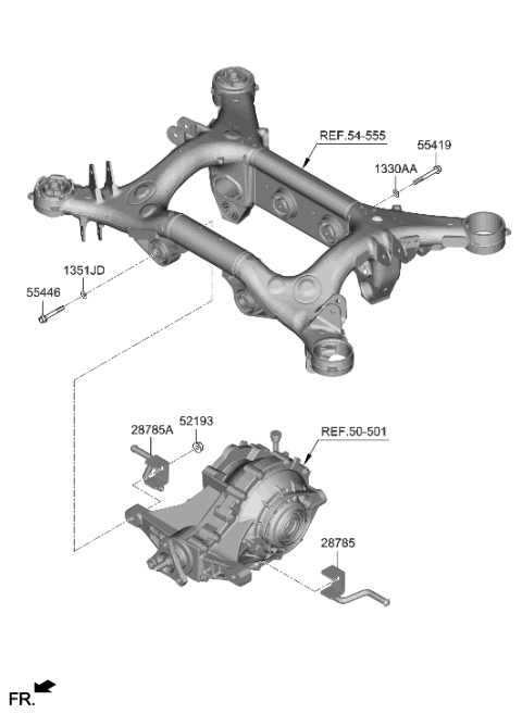2022 Hyundai Genesis GV80 Engine & Transaxle Mounting Diagram 4