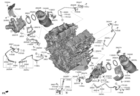 2023 Hyundai Genesis GV80 Exhaust Manifold Diagram 1