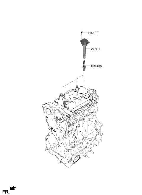 2021 Hyundai Genesis GV80 Spark Plug & Cable Diagram 1