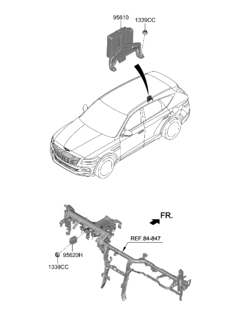 2021 Hyundai Genesis GV80 ABS Sensor Diagram