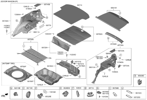 2021 Hyundai Genesis GV80 Handle Assembly-Lower Body Diagram for 85954-C5000-NNB