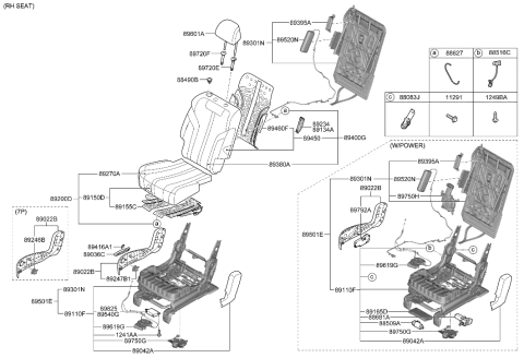 2021 Hyundai Genesis GV80 2nd Seat Diagram 1