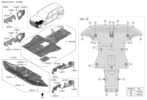 2023 Hyundai Genesis GV80 Under Cover Diagram 2