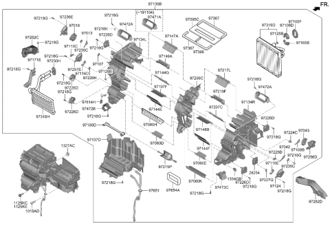 2012 Hyundai Azera DOOR ASSY-VENTILATOR Diagram for 971A0-T6000
