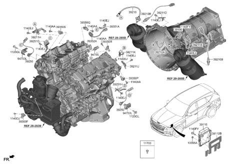 2022 Hyundai Genesis GV80 Electronic Control Diagram 2