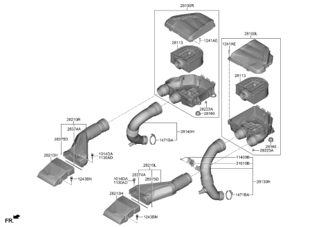 2022 Hyundai Genesis GV80 Air Cleaner Diagram 2