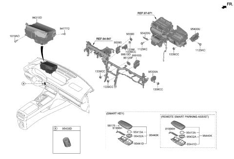 2022 Hyundai Genesis GV80 KEY-BLANKING PIC Diagram for 81996-T6000