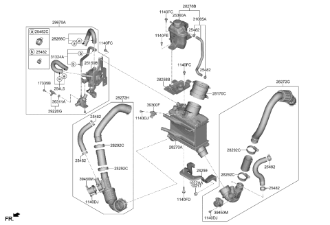 2021 Hyundai Genesis GV80 PUMP ASSY-ELEC WATER Diagram for 28276-3N000